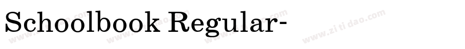 Schoolbook Regular字体转换